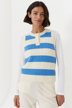 Load image into Gallery viewer, Blue Wool-Cashmere Striped Tank