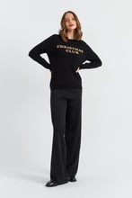 Load image into Gallery viewer, Black Wool-Cashmere Christmas Club Sweater