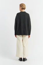 Load image into Gallery viewer, Charcoal Pure Cashmere Comfort Sweater