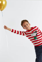 Load image into Gallery viewer, Red Wool-Cashmere Kid&#39;s Snoopy Christmas Elf Sweater