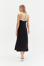 Load image into Gallery viewer, Black Cotton-Linen Summer Dress