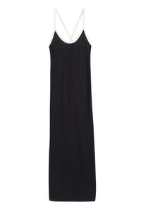 Black Cotton-Linen Summer Dress