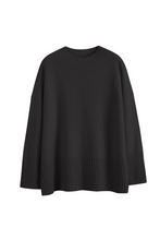Load image into Gallery viewer, Charcoal Pure Cashmere Comfort Sweater